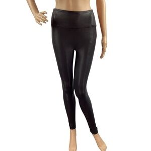 Spanx Faux Leather Leggings Black High Rise Size S